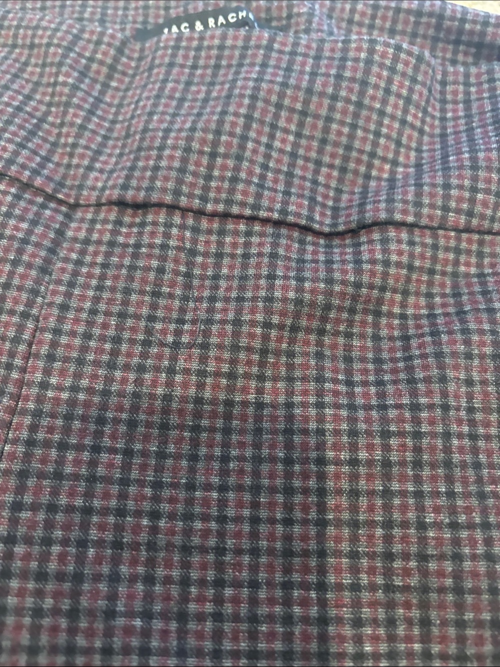 Zac & RACHEL Plaid Pants in Plum and Black - Picture 5 of 6